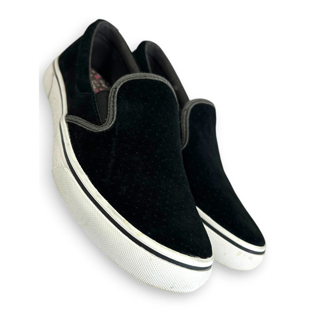Eddie Bauer Womens 6.5 Slip On Sneakers Haller Black 0117-100